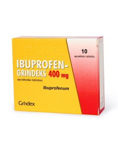 Ibuprofen-Grindeks 400 mg apvalkotās tabletes, N10