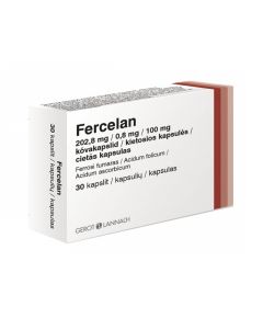 FERCELAN 202,8 mg/0,8 mg/100 mg cietās kapsulas, N30