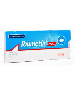 IBUMETIN 200mg apvalkotās tabletes, N10