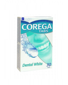 COREGA Tabs Dental White - zobu protēzes attīrošās tabletes, N30