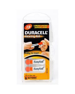 Dzirdes aparāta baterijas Duracell DA 13, N6
