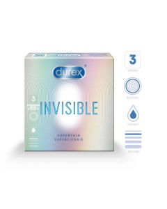 DUREX Invisible Extra Sensivite prezervatīvi, N3