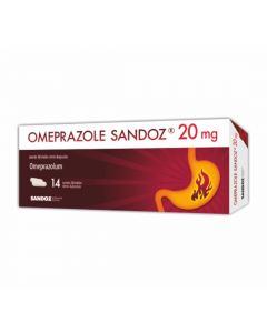 OMEPRAZOL SANDOZ 20 mg zarnās šķīstošās cietās kapsulas, N14