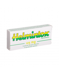 HELMINTOX 125mg apvalkotās tabletes, N6