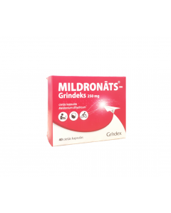 MILDRONĀTS-GRINDEKS 250mg cietās kapsulas, N40