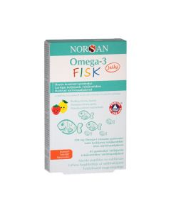 NORSAN Omega-3 Fisk Jelly košļājamās želejkonfektes bērniem, N120