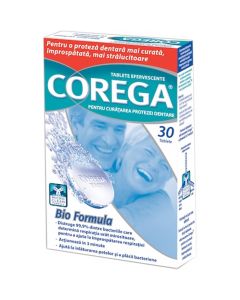 COREGA Tabs Bio Formula - zobu protēzes attīrošās tabletes, N30 