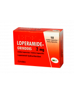 LOPERAMIDE GRINDEKS 2mg cietās kapsulas, N10