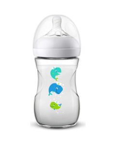 PHILIPS AVENT NATURAL WHALE Barošanas pudelīte 260 ml, 1M+