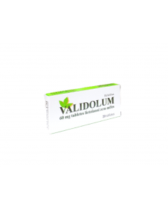 VALIDOLUM 60 mg tabletes lietošanai zem mēles, N20