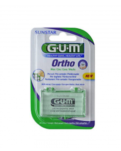 GUM Orthodontic wax - Ortodontisks vasks brekešu lietošanā - bez garšas (723)