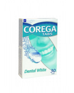COREGA Tabs Dental White - zobu protēzes attīrošās tabletes, N30