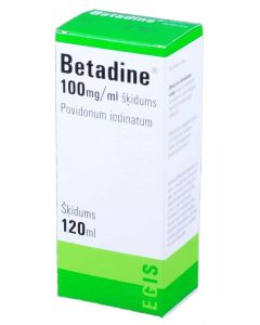BETADINE 100 mg/ml šķīdums, 120 ml