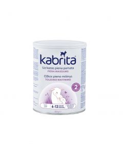 KABRITA Gold 2 - mākslīgais piena maisījums uz kazas piena bāzes zīdaiņiem no 6 mēnešu vecuma, 800g