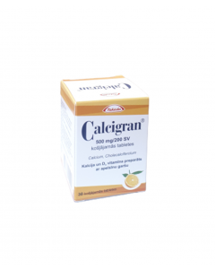 CALCIGRAN 500 mg/200 SV košļājamās tabletes, N30