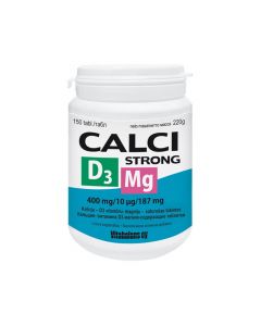 CALCI STRONG Mg + D3 tabletes, N150