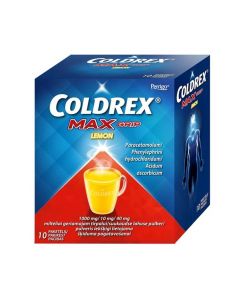 COLDREX MaxGrip Lemon 1000 mg/10 mg/40 mg pulveris, N10