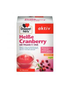 DOPPELHERZ Aktiv Heise Dzērvene ar C vit.+Cinks karstais dzēriens pulveris, N10