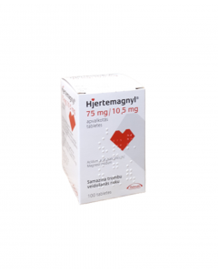 HJERTEMAGNYL 75 mg/10,5 mg apvalkotās tabletes, N100