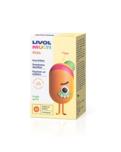 LIVOL Multi Kids košļājamās tabletes augļu garša, N60