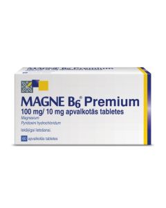 MAGNE B6 PREMIUM 100mg/10 mg apvalkotās tabletes, N60