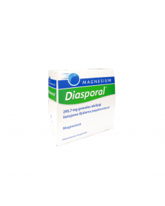 MAGNESIUM Diasporal 295,7 mg granulas iekšķīgi lietojama šķīduma pagatavošanai, N20