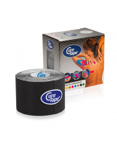 CURETAPE Kinezioloģiskais teips (melns), 5cm x 5m