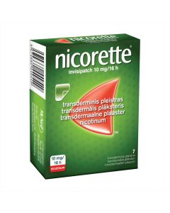 NICORETTE Invisipatch 10mg/16h transdermāls plāksteris, N7