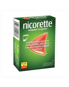 NICORETTE Invisipatch 15mg/16h transdermāls plāksteris, N7