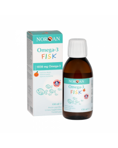 NORSAN OMEGA-3 FISK eļļa ar apelsīnu garšu bērniem, 150 ml