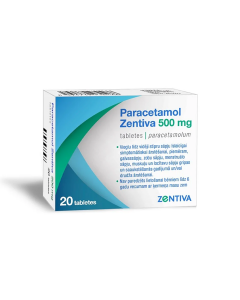 Paracetamol Zentiva 500 mg tabletes, N20