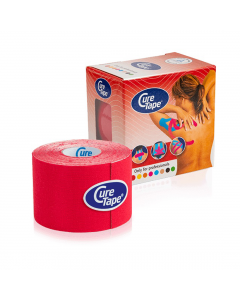 CURETAPE Kinezioloģiskais teips (sarkans), 5cm x 5m