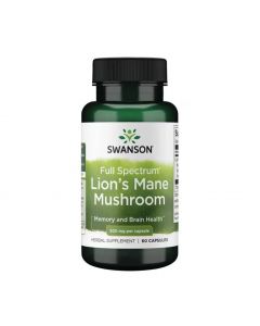 SWANSON Lion's Mane Mushroom 500 mg kapsulas, N60