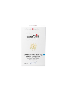 SWISS'OVIT Omega-3 TG 600 mg zivju eļļa, kapsulas, N30
