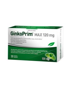 WALMARK GinkoPrim MAX 120 mg tabletes, N30