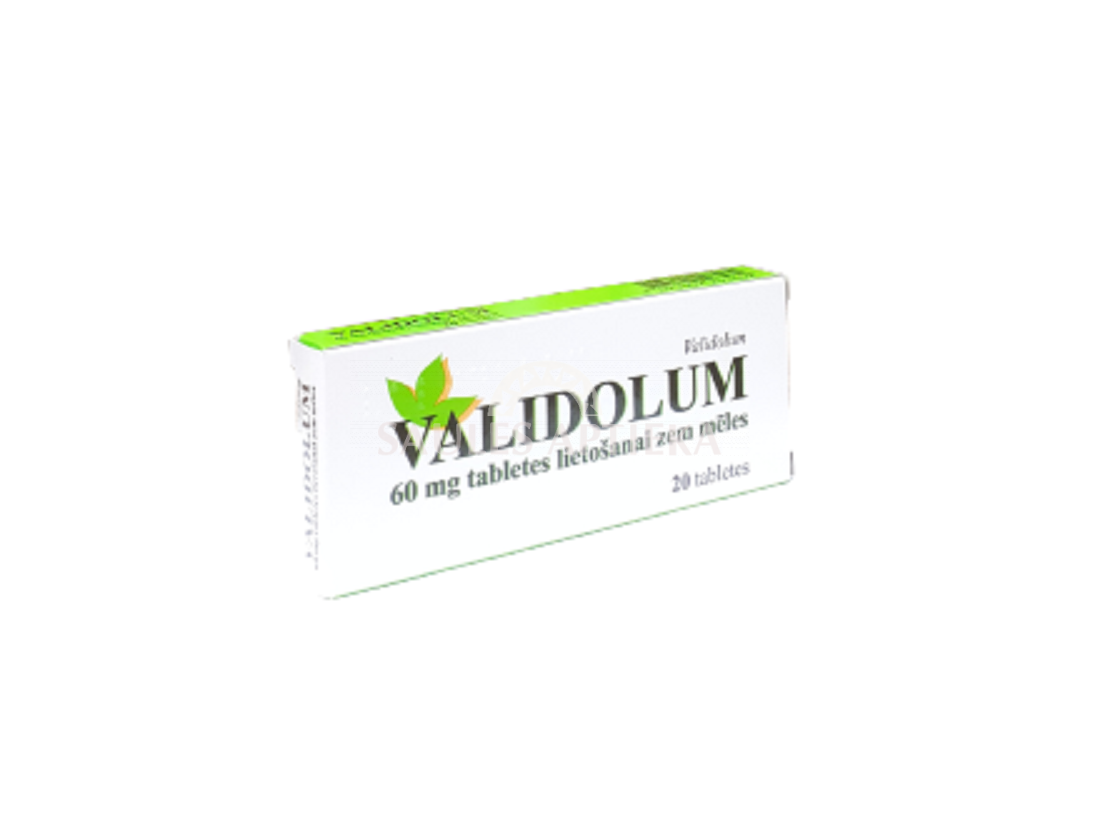 Validolum 60 mg tabletes lietošanai zem mēles