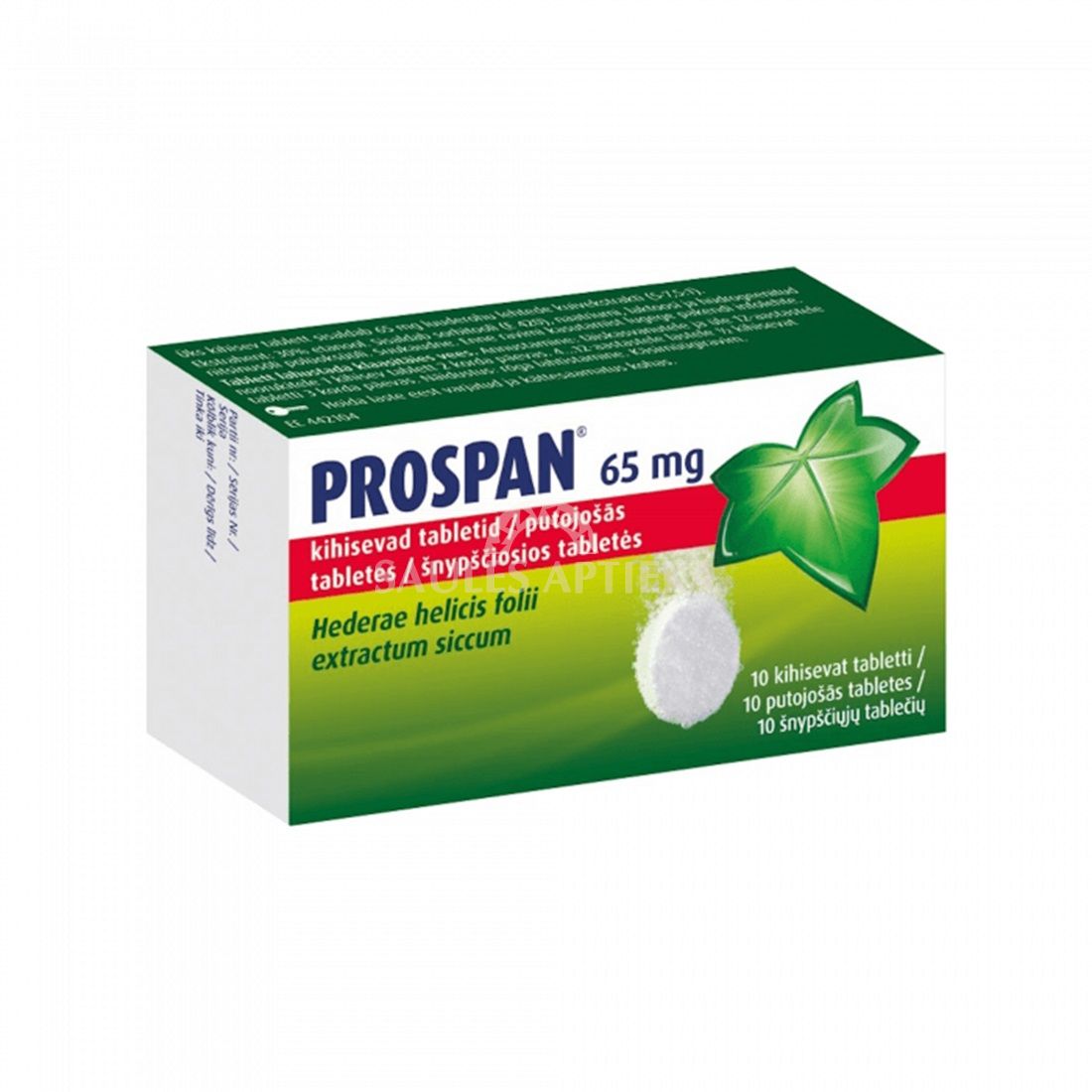 Prospan 65 mg putojošās tabletes