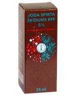 Joda spirta šķīdums RFF 5% uz ādas lietojams šķīdums, 20ml