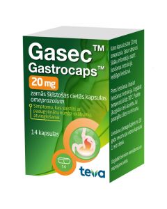 GASEC Gastrocaps 20mg kapsulas, N14