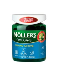 Möller’s Omega-3 Magne Active kapsulas, N100