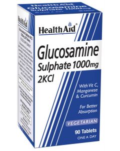 HEALTHAID Glucosamine Sulphate 1000 mg 2KCI uztura bagātinātājs tabletes, N90