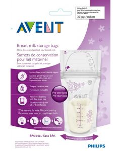 PHILIPS Avent Krūts piena uzglabāšanas maisiņi, 180ml x 25