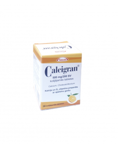 CALCIGRAN 500 mg/200 SV košļājamās tabletes, N30