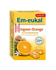 EM-EUKAL Ingvara-Apelsīnu pretklepus karameles, 50 g