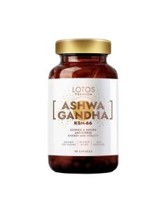 LOTOS PREMIUM Ashwagandha KSM-66 kapsulas, N90