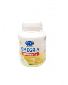 Lysi Omega-3 ar D vitamīnu - uztura bagātinātājs, 120 kapsulas 