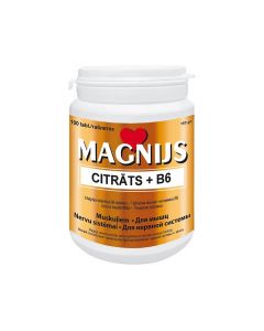 Magnijs Citrāts 375 mg+B6 tabletes, N100