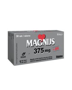 Magnijs 375 mg + B6 tabletes, N30