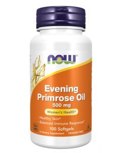 NOW Evening Primrose Oil (naktssveces eļļa) 500 mg mīkstās kapsulas, N100