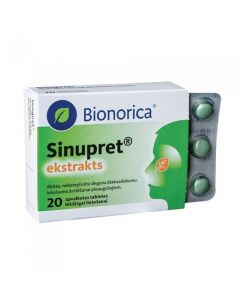 SINUPRET ekstrakts 160 mg apvalkotās tabletes, N20